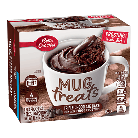 Betty Crocker triple chocolate cake mix Mug Treats
