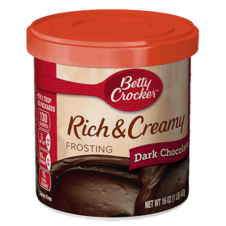 Betty Crocker rich and creamy frosting dark chocolate