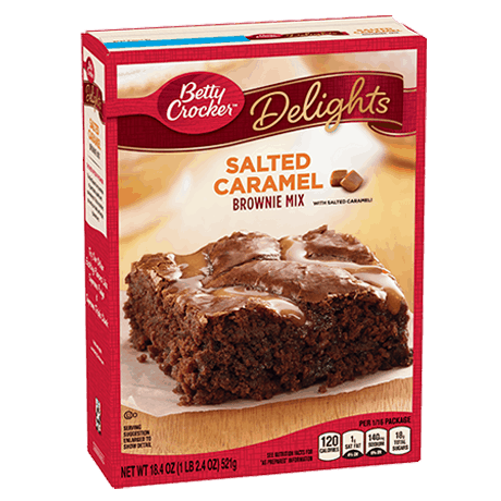 Betty Crocker Delights salted caramel brownie mix