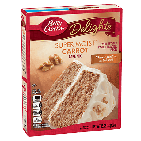 Betty Crocker Delights Super Moist carrot cake mix