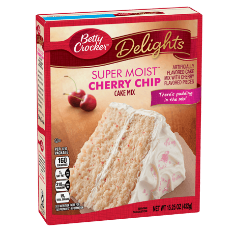 Betty Crocker Delights Super Moist cherry chip cake mix