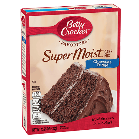 Betty Crocker Super Moist chocolate fudge cake mix