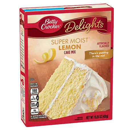 Betty Crocker Delights Super Moist lemon cake mix