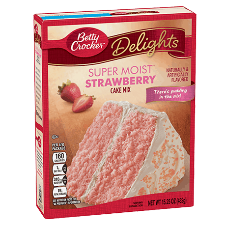 Betty Crocker Delights Super Moist strawberry cake mix