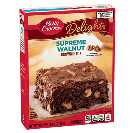 Betty Crocker Delights supreme walnut brownie mix