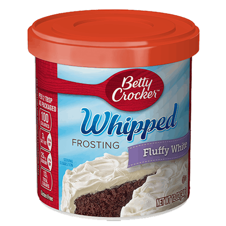 Betty Crocker fluffy white whipped frosting