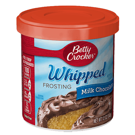 Betty Crocker whipped frosting milk chocolate