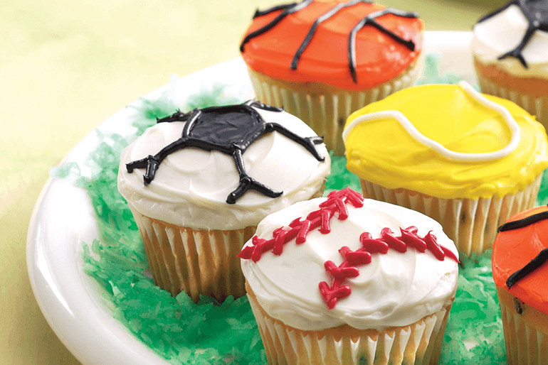 Betty Crocker ball games cupcakes