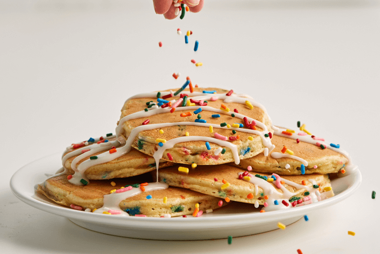 Betty Crocker rainbow chip pancakes