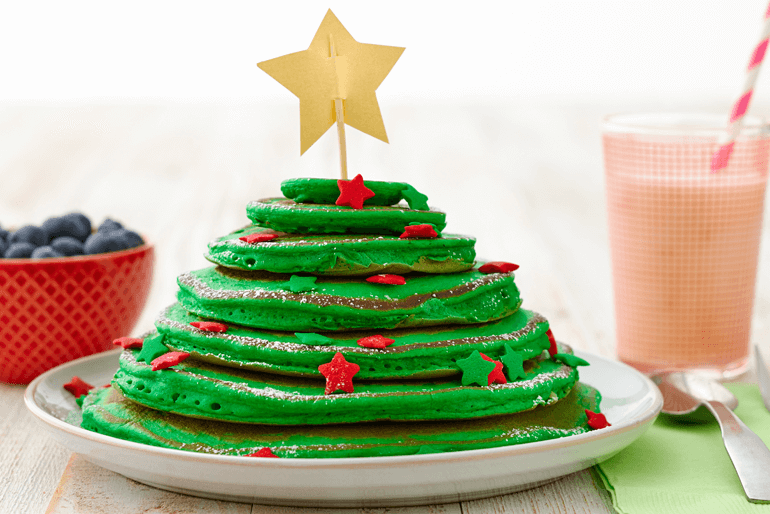 Betty Crocker Christmas tree pancake stacks