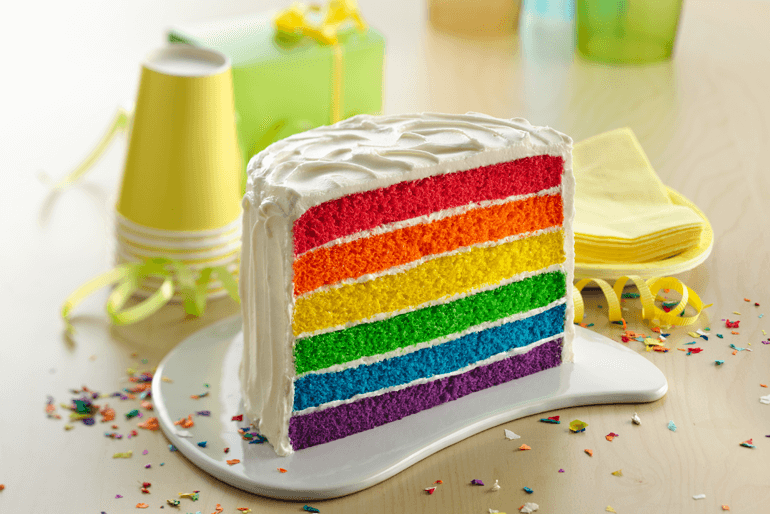 Betty Crocker rainbow layer cake