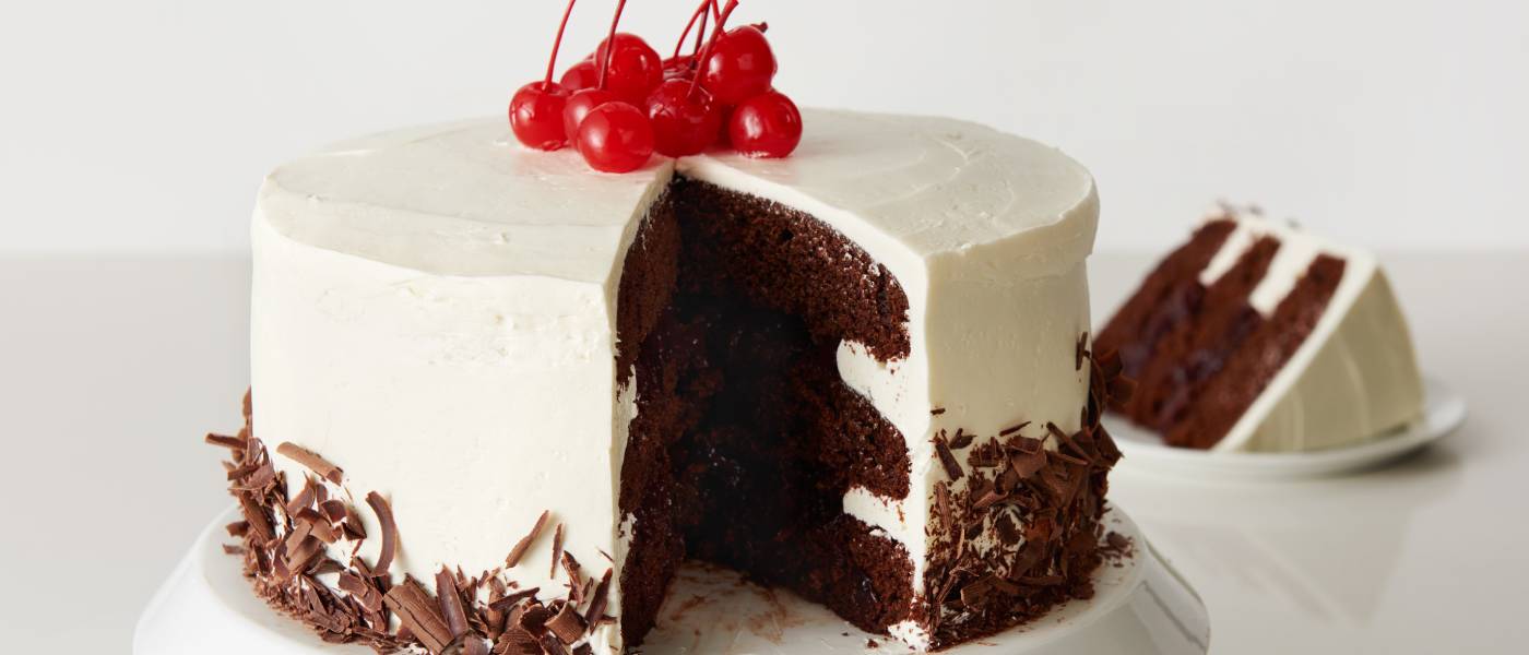 Frosted Black forest cake