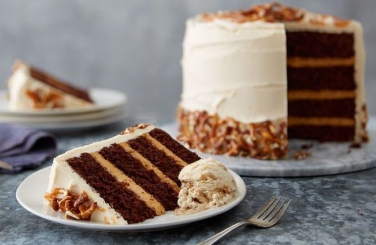 SkyHigh Salted Caramel Chocolate Layer Cake Betty Crocker Caribbean