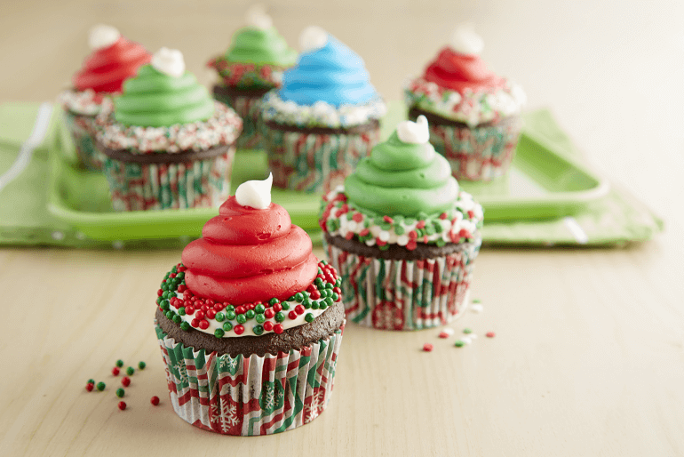 Receta cupcales navideños