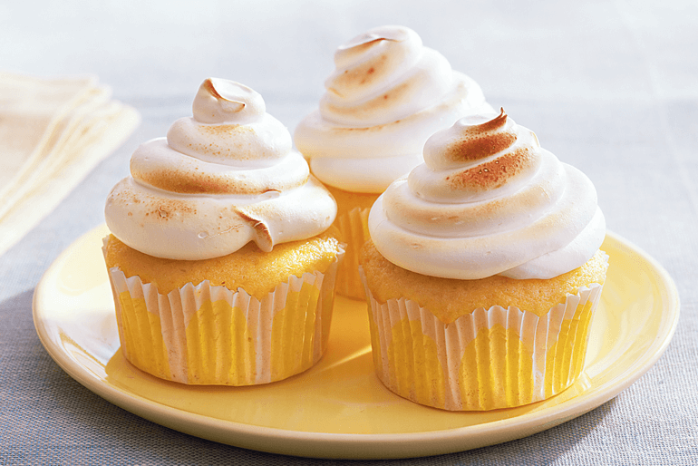 Receta cupcakes de merengue de limón