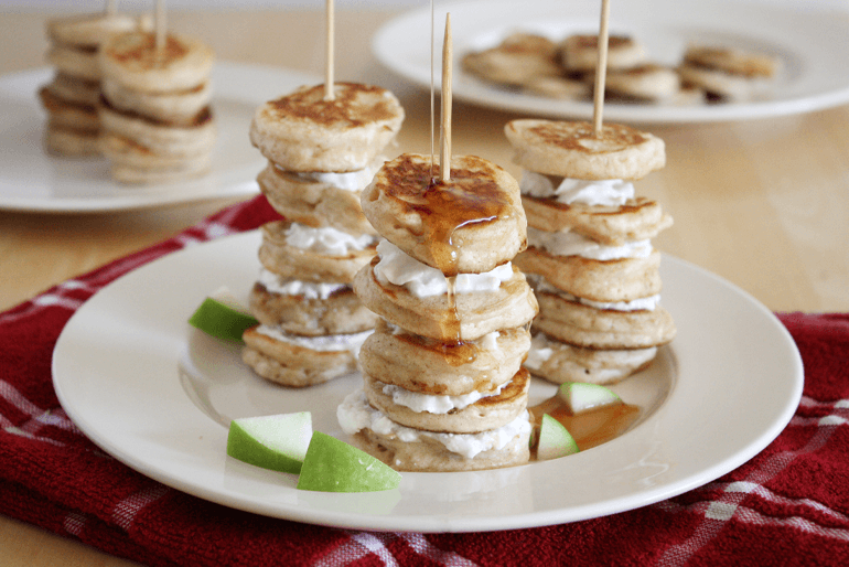 Receta brochetas de pay de manzana