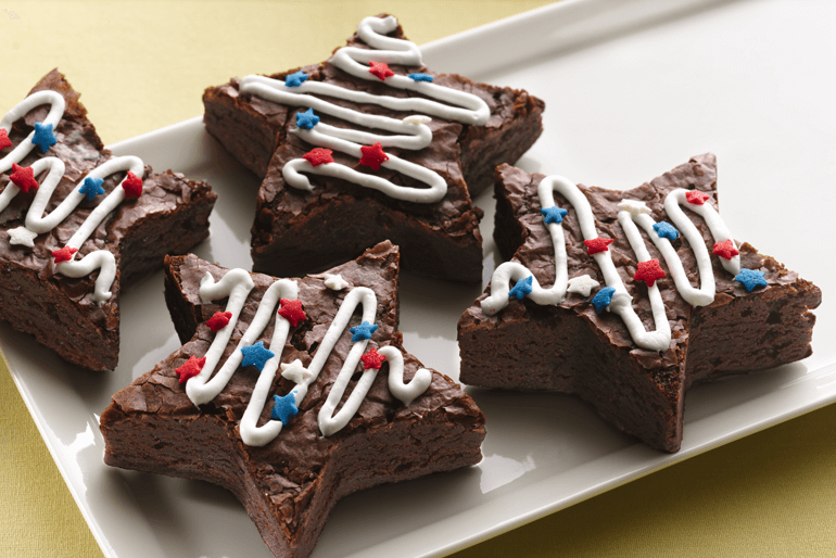 Brownies en forma de estrella