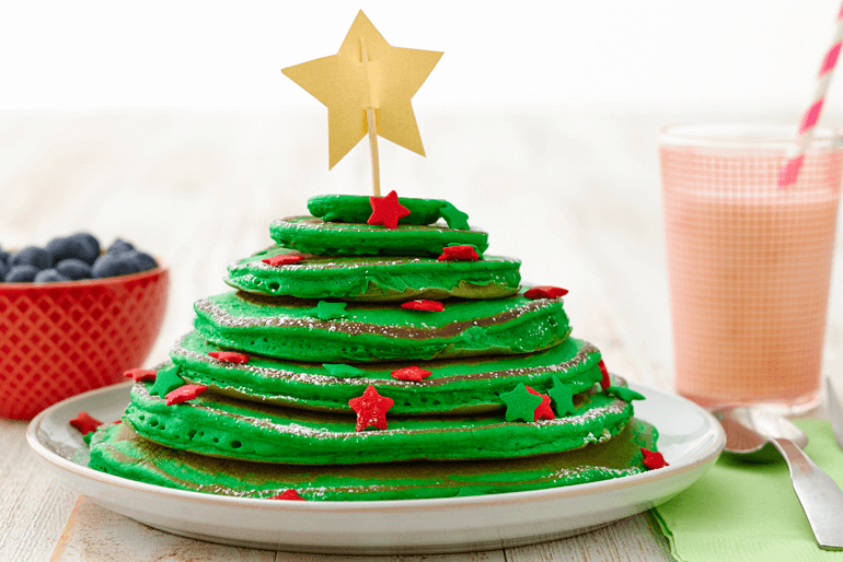 Decoración panqueques árbol de navidad