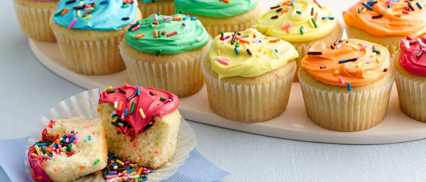 Betty Crocker Double rainbow cupcakes